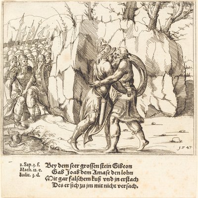 Joab traeix a Abner, 1547. finlandès tekijältä Augustin Hirschvogel