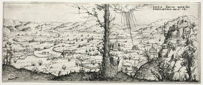Maisema, jossa Saulus muuttuu, 1545. tekijältä Augustin Hirschvogel