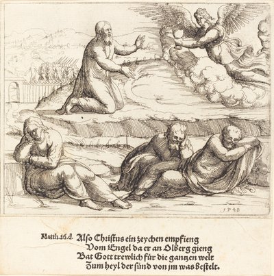 Agony in the Garden, 1548. tekijältä Augustin Hirschvogel