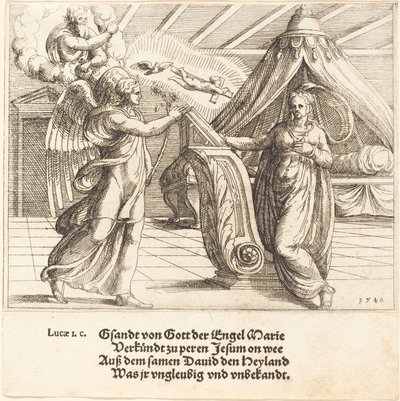 Ilmoitus, 1548. tekijältä Augustin Hirschvogel