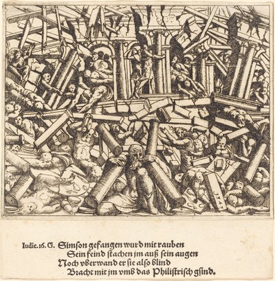 La mort de Samsó, 1547. finlandès tekijältä Augustin Hirschvogel