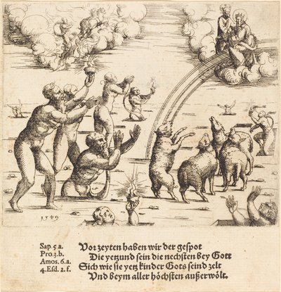 Viimeinen tuomio, 1549. tekijältä Augustin Hirschvogel