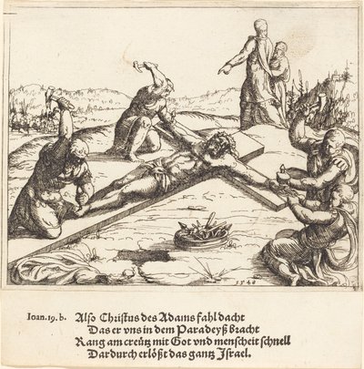 Ristiin naulaaminen, 1548. tekijältä Augustin Hirschvogel