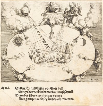 Seitsemännen sinetin avaaminen, 1549. tekijältä Augustin Hirschvogel