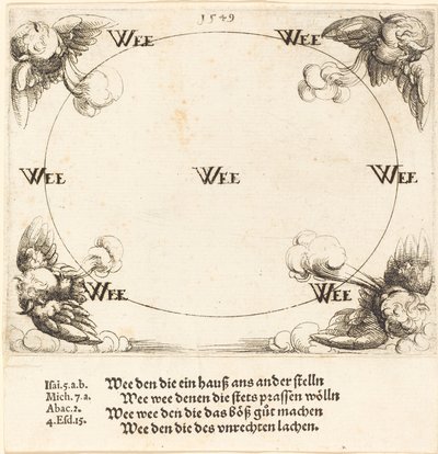 Voi julistetaan kirjanoppineille ja fariseuksille, 1549. tekijältä Augustin Hirschvogel
