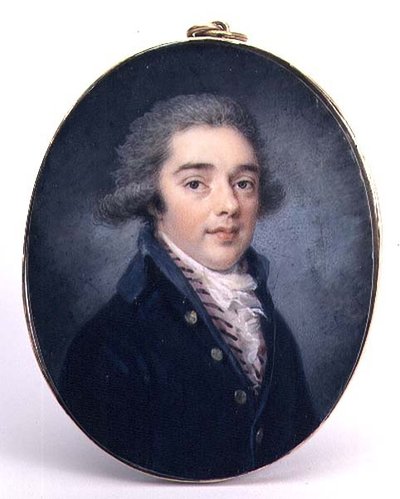 Nuoren miehen muotokuva, n. 1790 (akvarelli ja guassi) tekijältä Augustin Ritt