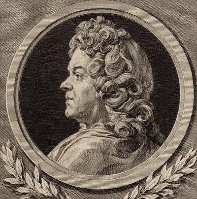 Muotokuva säveltäjä Jean-Baptiste Lullystä 1632-1687, 1770. tekijältä Augustin Saint Aubin de