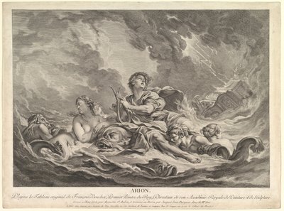 Arion, 1763-66 tekijältä Augustin de Saint Aubin