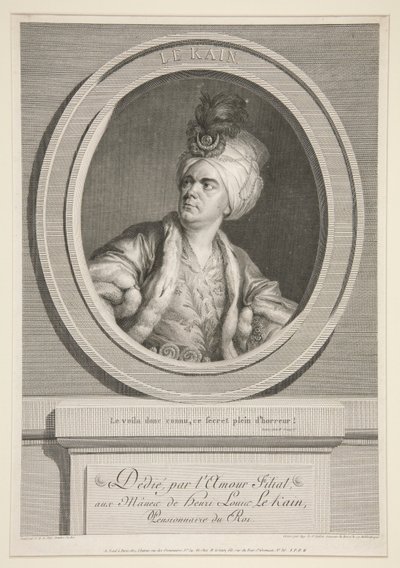 Henri Louis Cain (nimeltään Le Kain) (1728-1778) tekijältä Augustin de Saint Aubin