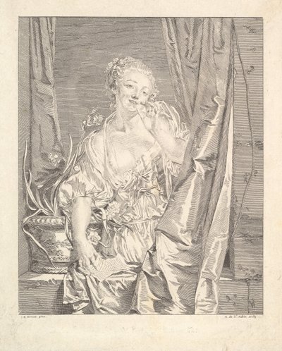 Le Baiser lähetti suudelman. tekijältä Augustin de Saint Aubin