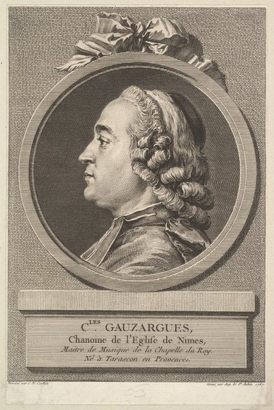 Charles Gauzarguesin muotokuva, 1767. tekijältä Augustin de Saint Aubin
