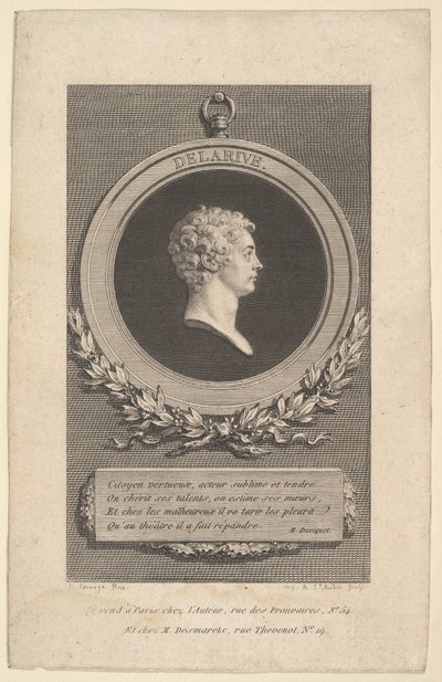 aDe Lariven muotokuva, 1785. tekijältä Augustin de Saint Aubin