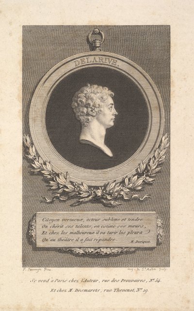 De Lariven muotokuva, 1785. tekijältä Augustin de Saint Aubin