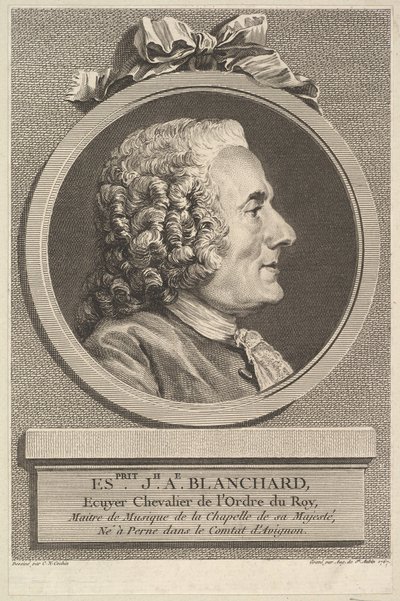 Esprit-Joseph-Antoine Blanchardin muotokuva, 1767. tekijältä Augustin de Saint Aubin