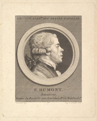 Muotokuva Francois Dumontista, 1788. tekijältä Augustin de Saint Aubin