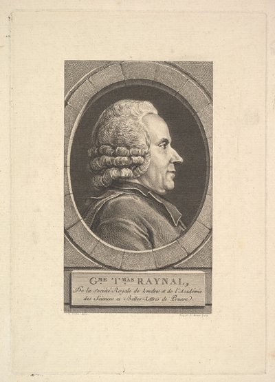 Guillaume-Thomas Raynalin muotokuva, 1773. tekijältä Augustin de Saint Aubin