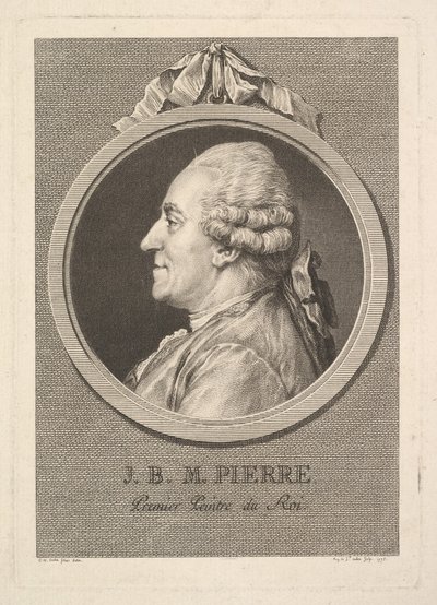 Jean-Baptiste-Marie Pierren muotokuva, 1775. tekijältä Augustin de Saint Aubin