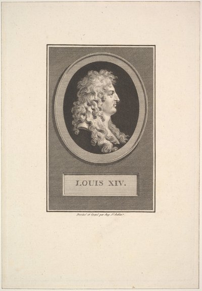 Ludvig XIV:n muotokuva, 1779. tekijältä Augustin de Saint Aubin