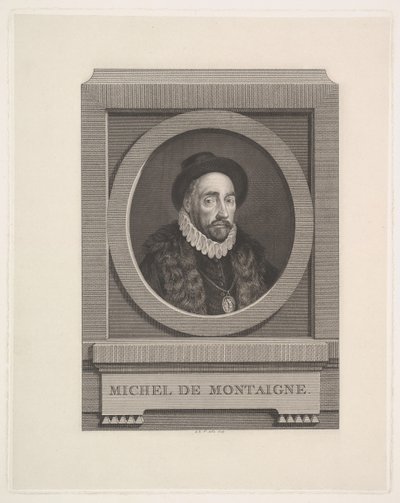 Michel de Montaignen muotokuva 1533-1592, 1774. tekijältä Augustin de Saint Aubin