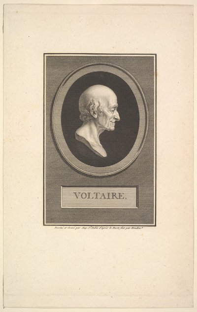 Voltairen muotokuva, 1801. tekijältä Augustin de Saint Aubin