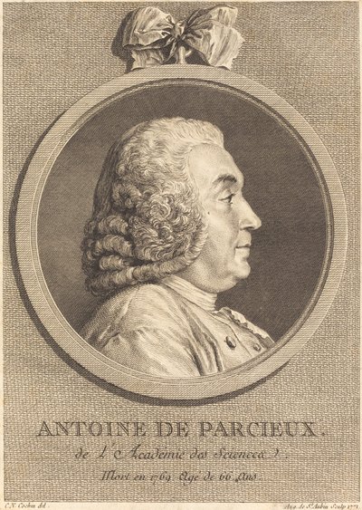 Antoine DeParcieux tekijältä Augustin de Saint Aubin after Charles Nicolas Cochin I