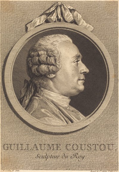 Guillaume Coustou tekijältä Augustin de Saint Aubin after Charles Nicolas Cochin II