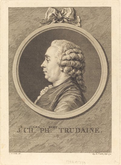 Jean-Charles-Philibert Trudaine tekijältä Augustin de Saint Aubin after Charles Nicolas Cochin II