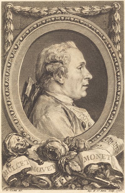 John Monet tekijältä Augustin de Saint Aubin after Charles Nicolas Cochin II