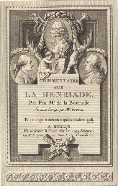 Kommentti Henriadesta tekijältä Augustin de Saint Aubin after Clément Pierre Marillier