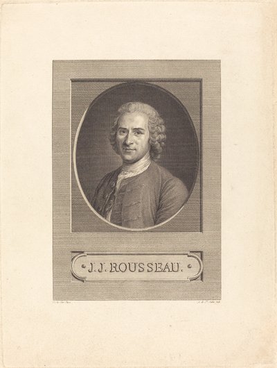 JJ Rousseau tekijältä Augustin de Saint Aubin after Maurice Quentin