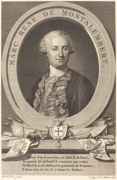 Marc Rene de Montalembert tekijältä Augustin de Saint Aubin after Maurice Quentin