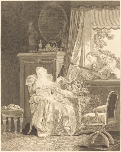 Espanjan rakkaus tekijältä Augustin de Saint Aubin and Noël Pruneau after Jean Baptiste Le Prince