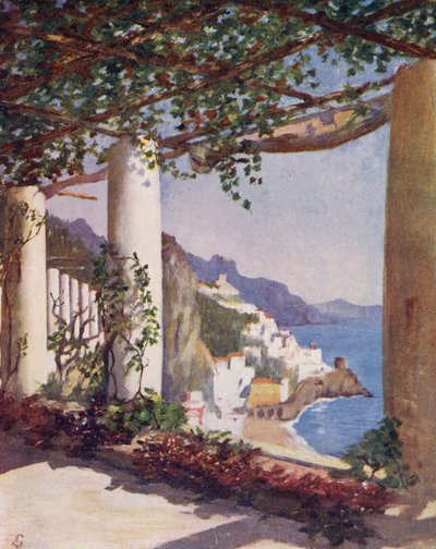 Amalfi Cappucini-hotellin terassilta, syksy (värilitro) tekijältä Augustine Fitzgerald