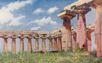 Paestumin basilika (värilitro) tekijältä Augustine Fitzgerald