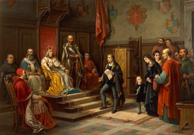 Fredrik III, Triesten runoilija Raffaele Zovenzoni, Augusto Tominzin (1818-1883) painostama marssimaan turkkilaisia vastaan tekijältä Augusto Tominz
