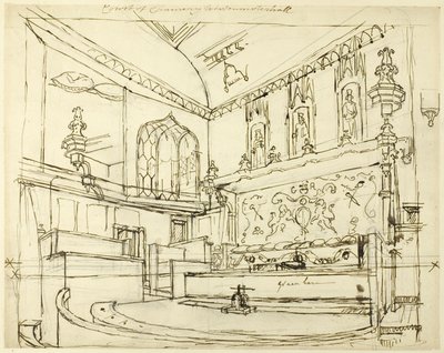 Court of Chancery, Westminster Hall tekijältä Augustus Charles Pugin