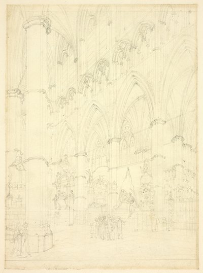 North Aisle, Westminster Abbey tekijältä Augustus Charles Pugin