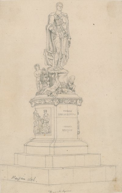 Francesin, Bedfordin herttuan, patsas Russell Squarella, Lontoossa tekijältä Augustus Charles Pugin