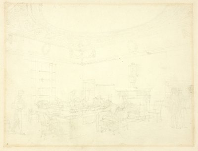 Tutkimus Board of Tradelle, Microcosm of London tekijältä Augustus Charles Pugin