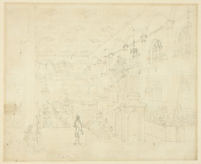 Tutkimus Chapel of the Philanthropic Societylle, Microcosm of London tekijältä Augustus Charles Pugin