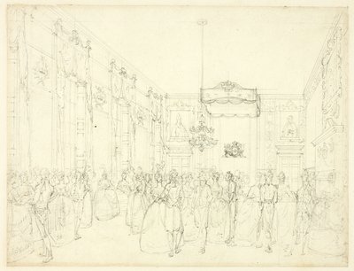 Study for Drawing Room, St. James, Microcosm of London tekijältä Augustus Charles Pugin
