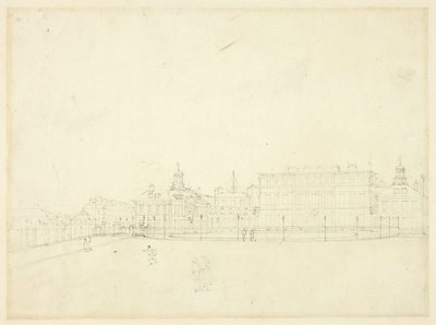 Kuningattaren palatsia, St. James Parkia varten tehty tutkimus. tekijältä Augustus Charles Pugin