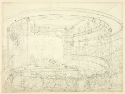 Tutkimus Sadlers Wells Theatrelle tekijältä Augustus Charles Pugin