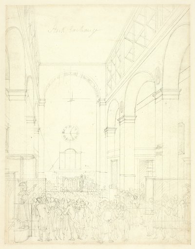 Tutkimus pörssille, Microcosm of London tekijältä Augustus Charles Pugin