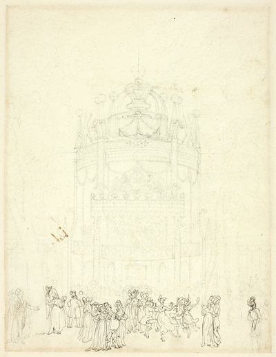 Tutkimus Vauxhall Gardenia varten tekijältä Augustus Charles Pugin