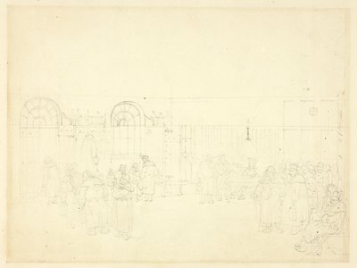 Tutkimus Watch Houselle, St. Mary Le Bone, Microcosm of London tekijältä Augustus Charles Pugin