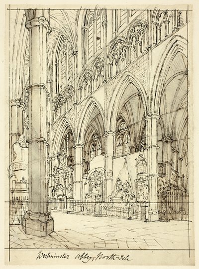 Tutkimus Westminster Abbeysta, Lontoon Microcosmilta tekijältä Augustus Charles Pugin