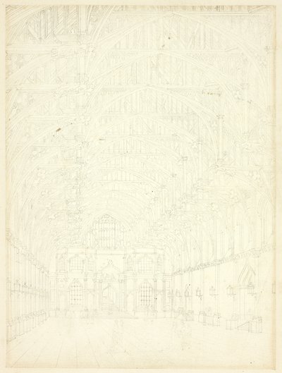 Tutkimus Westminster Hallille, Microcosm of London tekijältä Augustus Charles Pugin
