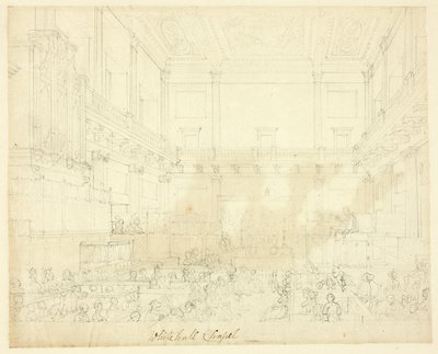 Tutkimus Whitehall Chapelille, Microcosm of London tekijältä Augustus Charles Pugin
