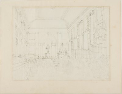 Tutkimus Great Halliin, Bank of England tekijältä Augustus Charles Pugin